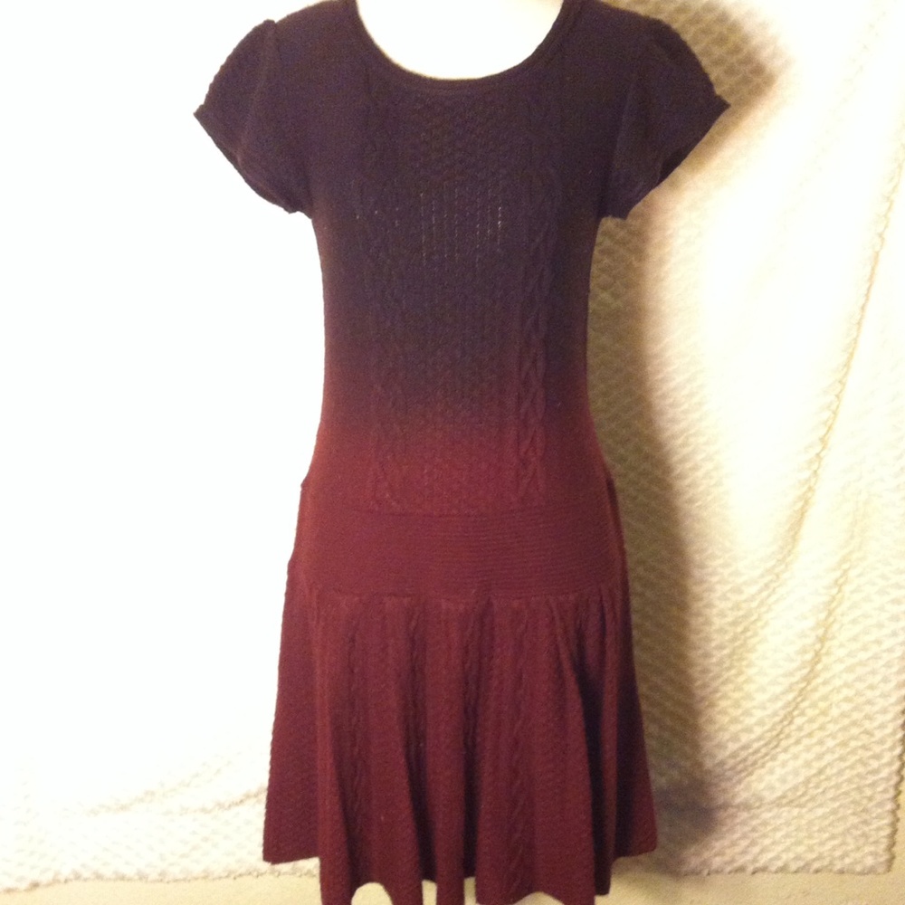 Jessica Simpson Ombré Drop Waist Sweater Dress